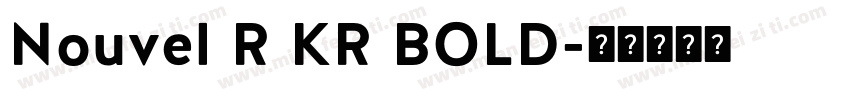 Nouvel R KR BOLD字体转换